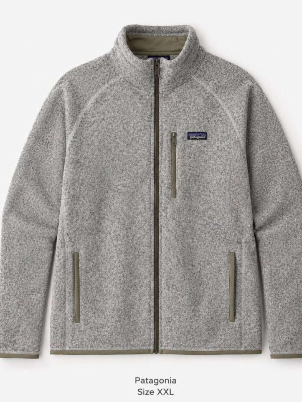 Patagonia Men’s Heather Gray Full-Zip Fleece Jacket